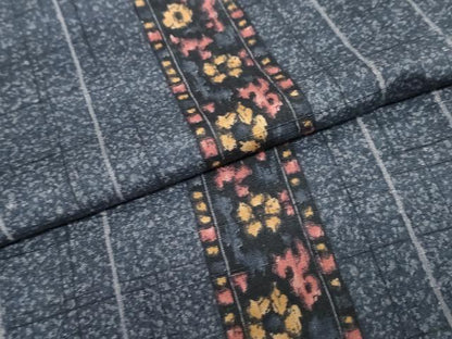 平和屋着物●上質な小紋　草花間　正絹　逸品　未使用　DAAZ7587ud