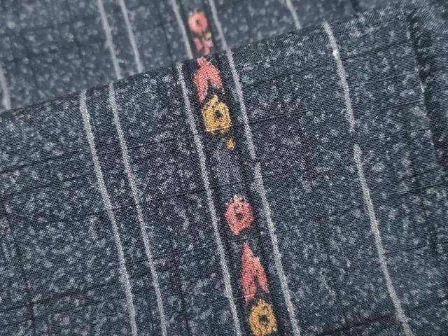 平和屋着物●上質な小紋　草花間　正絹　逸品　未使用　DAAZ7587ud