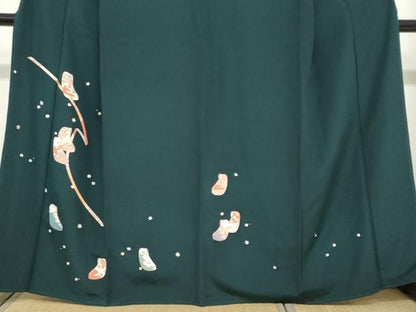 平和屋着物●訪問着　誰が袖草花文　金彩　正絹　逸品　DAAZ7594ud