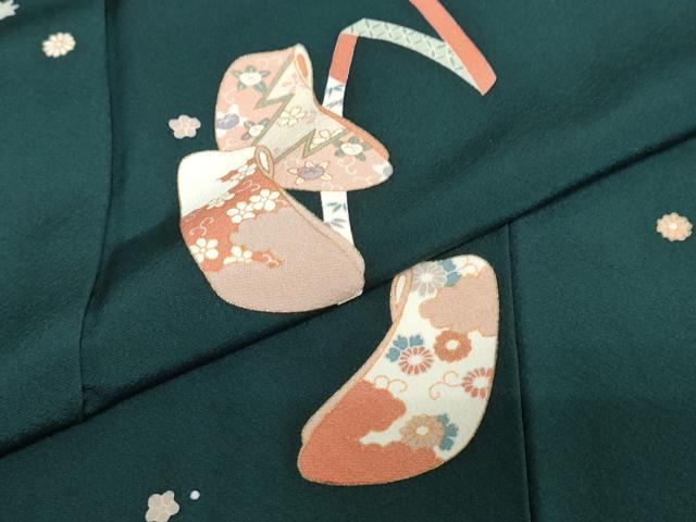 平和屋着物●訪問着　誰が袖草花文　金彩　正絹　逸品　DAAZ7594ud