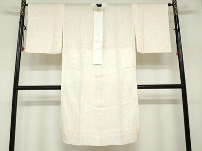 平和屋着物●長襦袢　無双仕立て　舞花文　暈し染め　正絹　逸品　DAAZ7623ud