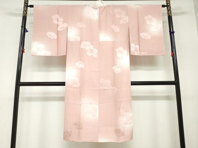 平和屋着物●長襦袢　無双仕立て　舞梅地紋　暈し染め　正絹　逸品　DAAZ7625ud