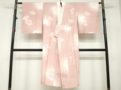 平和屋着物●長襦袢　無双仕立て　舞梅地紋　暈し染め　正絹　逸品　DAAZ7625ud