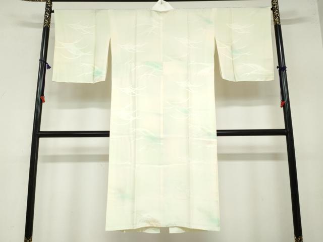 平和屋着物●長襦袢 袷 芝地紋 暈し染め 正絹 逸品 DAAZ7631ud
