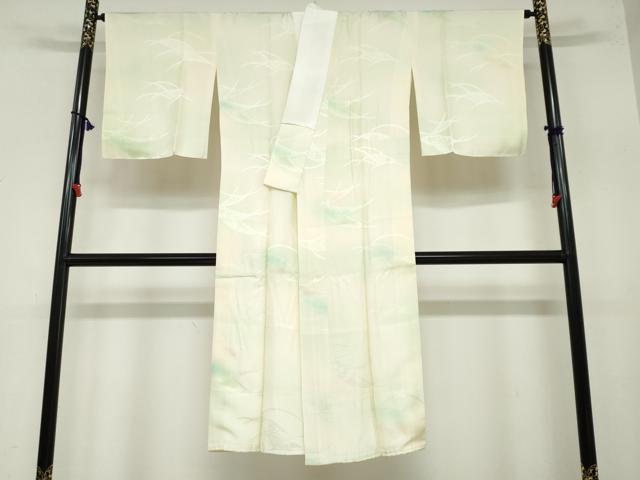 平和屋着物●長襦袢 袷 芝地紋 暈し染め 正絹 逸品 DAAZ7631ud