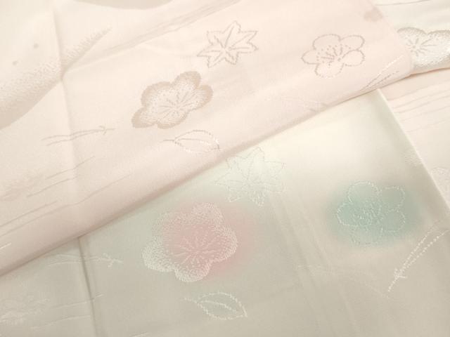 平和屋着物●振袖用長襦袢　袷　草花地紋　暈し染め　正絹　逸品　DAAZ7637ud
