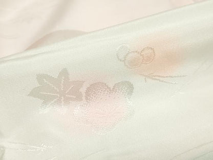 平和屋着物●振袖用長襦袢　袷　草花地紋　暈し染め　正絹　逸品　DAAZ7637ud