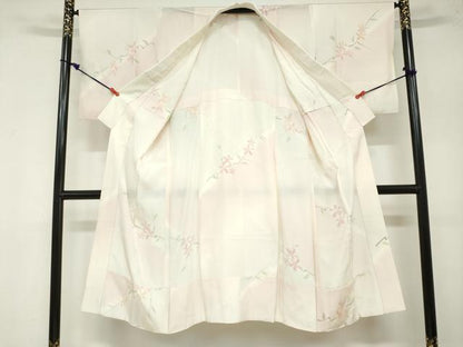平和屋着物●長襦袢　無双仕立て　草花文　暈し染め　正絹　逸品　DAAZ7641ud