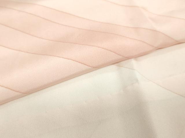 平和屋着物●長襦袢　無双仕立て　斜縞　正絹　逸品　DAAZ7644ud