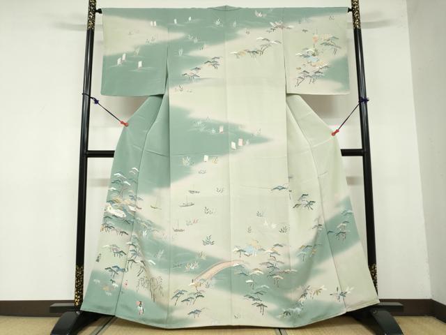 平和屋着物○訪問着 友禅 作家物 人物風景文 暈し染め 鬼