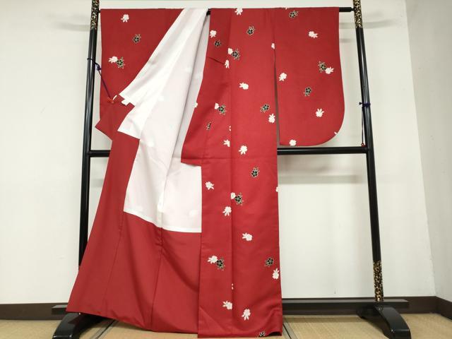 平和屋着物●小振袖　二尺袖　舞花文　金彩　洗える着物　DAAZ7670ud