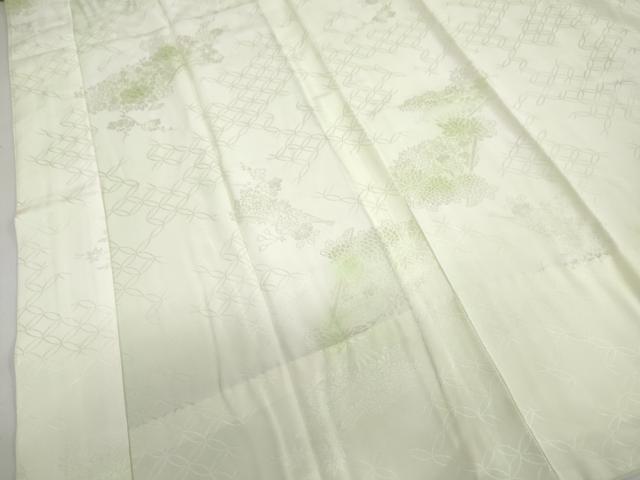 平和屋着物○長襦袢 無双仕立て 扇面草花地紋 暈し染め やまと誂製