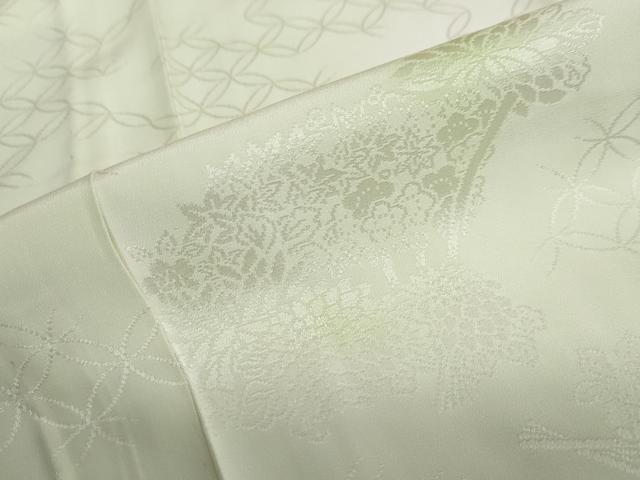 平和屋着物○長襦袢 無双仕立て 扇面草花地紋 暈し染め やまと誂製