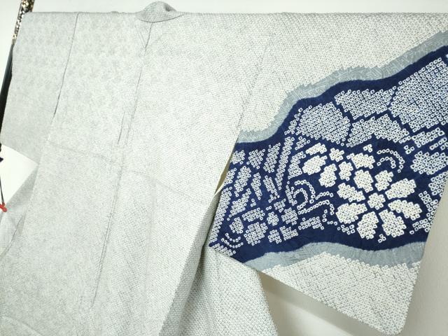 平和屋着物●訪問着　総絞り　道長草花文　正絹　逸品　DAAZ7682ud