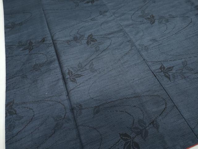 平和屋着物●上質な紬　流水枝葉文　正絹　逸品　DAAZ7698ud