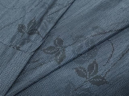平和屋着物●上質な紬　流水枝葉文　正絹　逸品　DAAZ7698ud