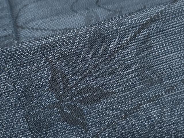 平和屋着物●上質な紬　流水枝葉文　正絹　逸品　DAAZ7698ud