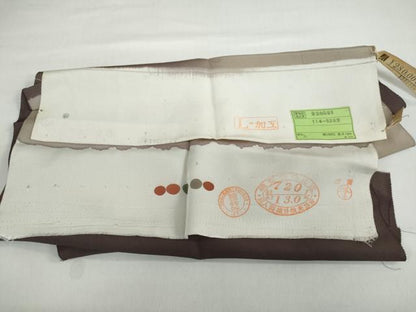 平和屋着物●訪問着　刺繍　敷松葉文　暈し染め　反端付き　正絹　逸品　DAAZ7708ud