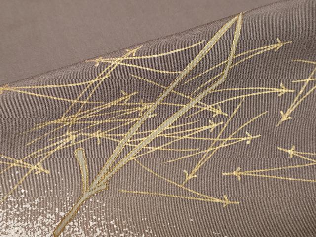 平和屋着物●訪問着　刺繍　敷松葉文　暈し染め　反端付き　正絹　逸品　DAAZ7708ud