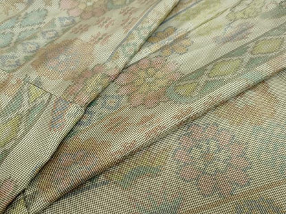 平和屋着物●本場大島紬　7マルキ　横段吉祥草花文　正絹　逸品　DAAZ7724ud