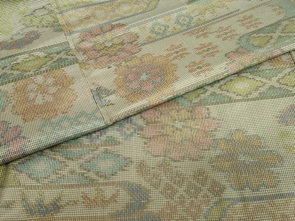 平和屋着物●本場大島紬　7マルキ　横段吉祥草花文　正絹　逸品　DAAZ7724ud