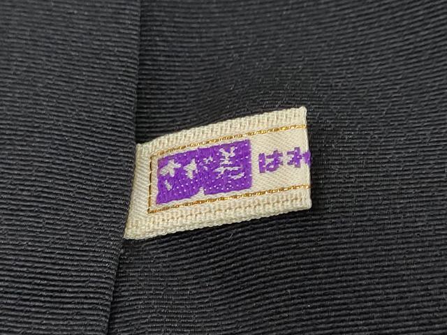 平和屋着物●訪問着　作家物　刺繍　笹文　黒地　金彩　さが美扱い　反端付き　ロング丈　正絹　逸品　DAAZ7726ud