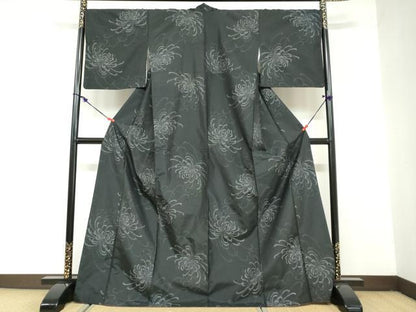 平和屋着物●上質な紬　乱菊　さが美扱い　正絹　逸品　DAAZ7734ud