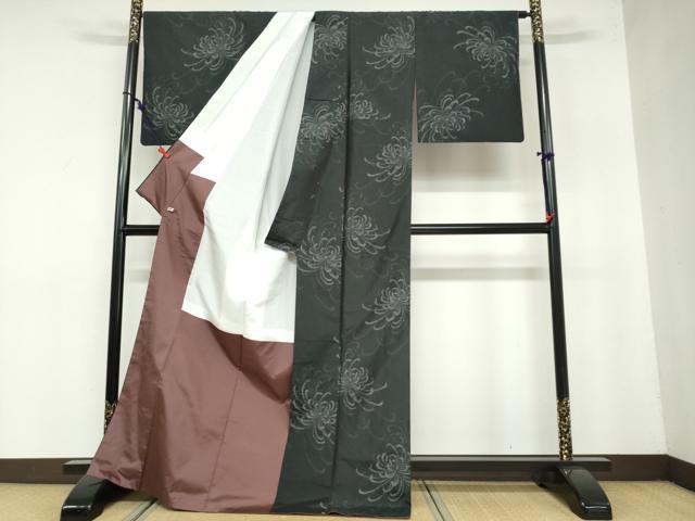 平和屋着物●上質な紬　乱菊　さが美扱い　正絹　逸品　DAAZ7734ud