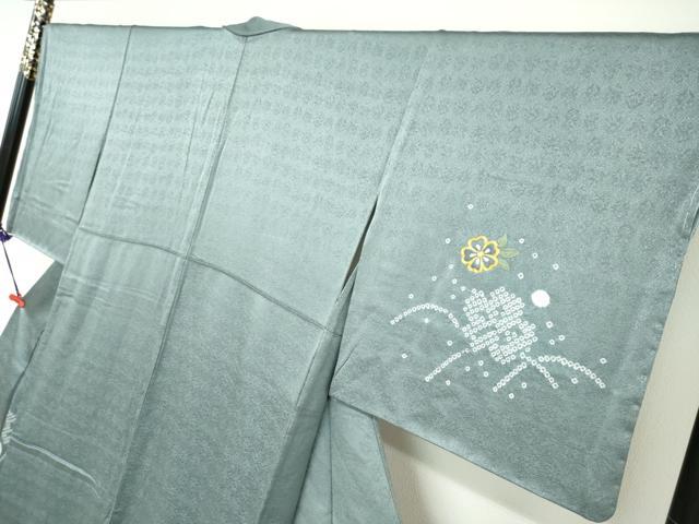 平和屋着物○訪問着 駒刺繍 絞り 花鳥文 金彩 さが美扱い 正絹 逸品