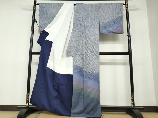 平和屋着物○訪問着 総絞り 霞文 暈し染め 正絹 逸品 DAAZ7748ud