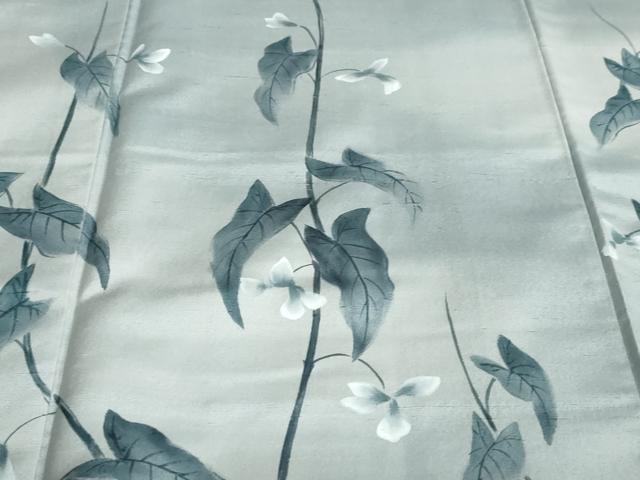 平和屋着物○訪問着 紬地 手描き やまがおり工房 二郎作一