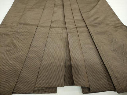 平和屋着物●男性　馬乗り袴　縞　正絹　逸品　DAAZ7753ud