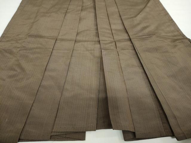 平和屋着物●男性　馬乗り袴　縞　正絹　逸品　DAAZ7753ud