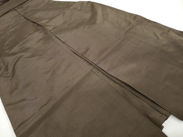 平和屋着物●男性　馬乗り袴　縞　正絹　逸品　DAAZ7753ud
