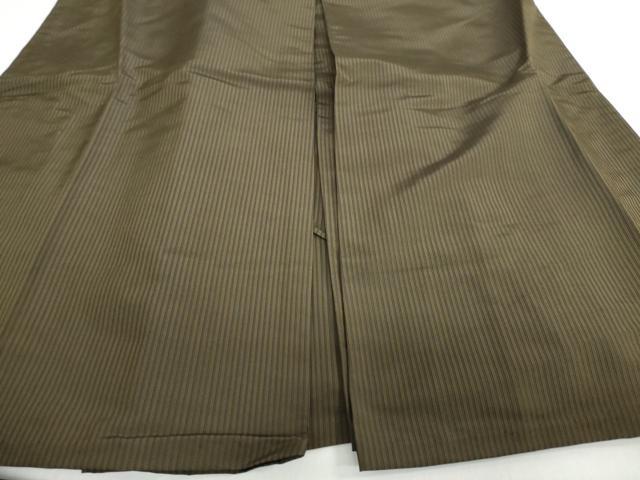 平和屋着物●男性　馬乗り袴　本場神代仙台平　縞　正絹　逸品　DAAZ7772ud