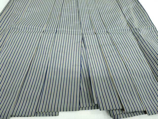 平和屋着物○男性 馬乗り袴 縞 正絹 逸品 DAAZ7777ud