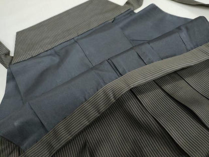 平和屋着物●男性　馬乗り袴　縞　正絹　逸品　DAAZ7779ud