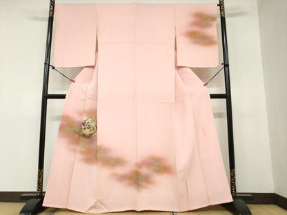 平和屋着物●箔工芸作家 河村喜之助 訪問着 陶器梅文 暈し染め 金銀彩 正絹 逸品 DAAZ7789ud