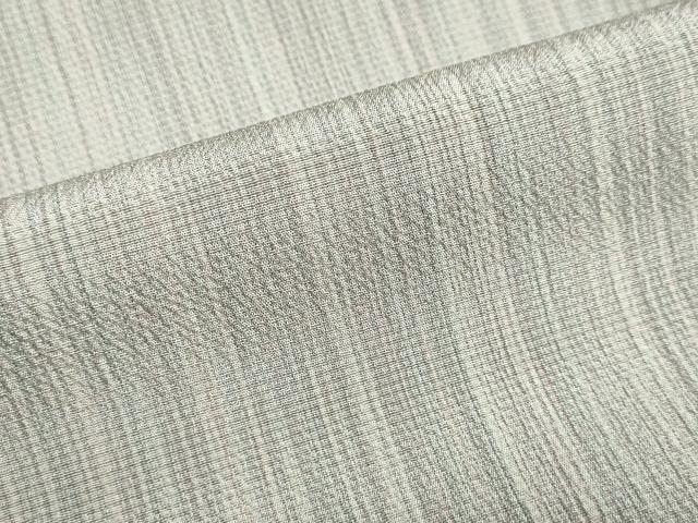 平和屋着物●本塩沢　やまだ織　霞文　正絹　逸品　DAAZ7793ud