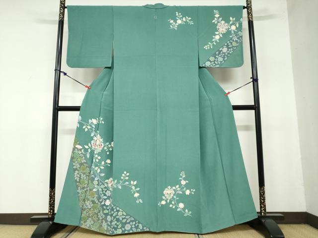 平和屋着物●訪問着　洋花文　正絹　逸品　DAAZ7797ud 平和屋着物○訪問着 洋花文 正絹 逸品 DAAZ7797ud