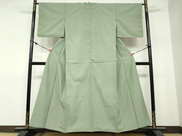 平和屋着物●結城紬　柳染色　正絹　逸品　DAAZ7798ud 平和屋着物○結城紬 柳染色 正絹 逸品 DAAZ7798ud