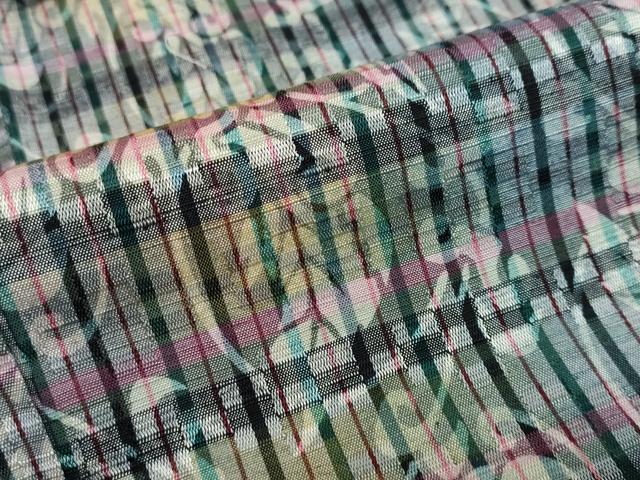 平和屋着物○上質な紬 蔦の葉文 正絹 逸品 DAAZ7801ud