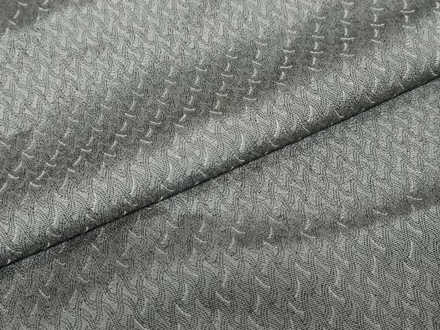 平和屋着物○男性 お召 抽象文様 キングサイズ 正絹 逸品 DAAZ7817ud