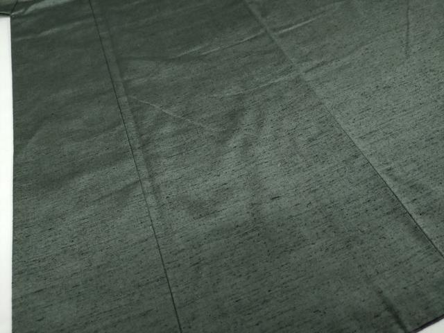 平和屋着物●男性 紬 アンサンブル 虫襖色 正絹 逸品 DAAZ7837ud