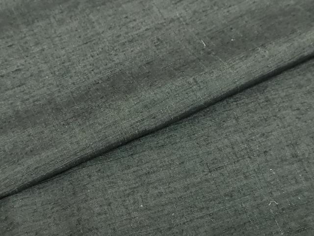 平和屋着物●男性　紬　アンサンブル　黒緑色　正絹　逸品　DAAZ7840ud