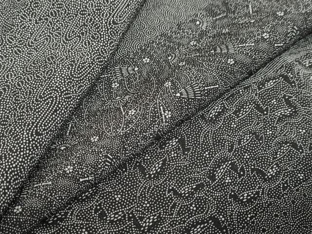 平和屋着物●江戸小紋　百柄　横段花鳥文　正絹　逸品　DAAZ7842ud 平和屋着物○江戸小紋 百柄 横段花鳥文 正絹 逸品 DAAZ7842ud