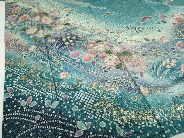 平和屋着物○訪問着 辻が花 暈し染め 金彩 正絹 逸品 DAAZ7844ud