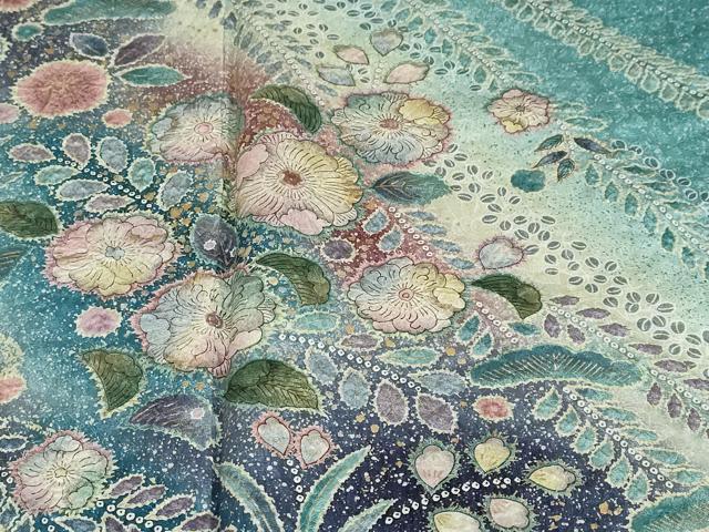 平和屋着物○訪問着 辻が花 暈し染め 金彩 正絹 逸品 DAAZ7844ud