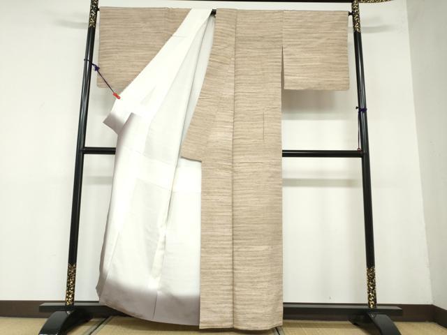 平和屋着物○上質な紬 横段文 正絹 逸品 DAAZ7854ud