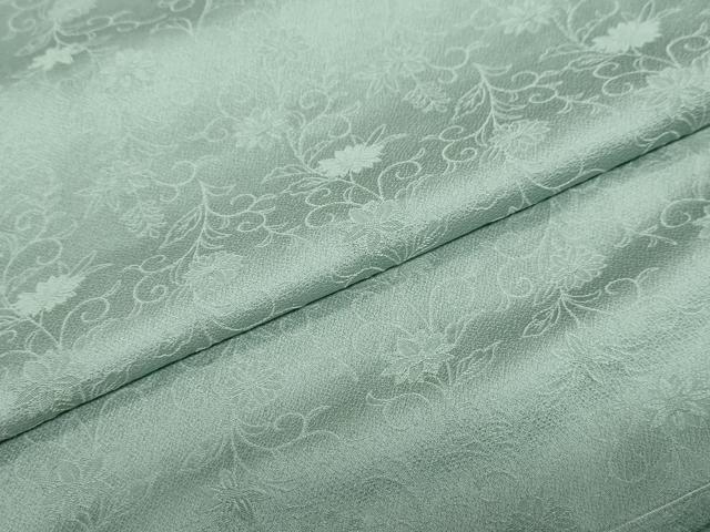 平和屋着物●上質な色無地　更紗花唐草地紋　薄青色　正絹　逸品　未使用　DAAZ7856ud 平和屋着物○上質な色無地 更紗花唐草地紋 薄青色 正絹 逸品